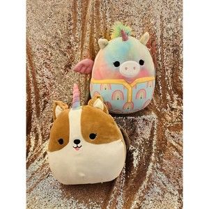 SQUISHMALLOWS "Jaime the Pegasus' 7.5” + Marceline The Corgicorn